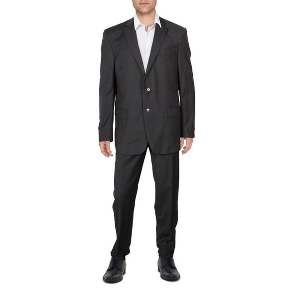 Hart Schaffner Marx Other - Hart Schaffner Marx Mens Gray Wool 2PC Business Two-Button Suit NWT